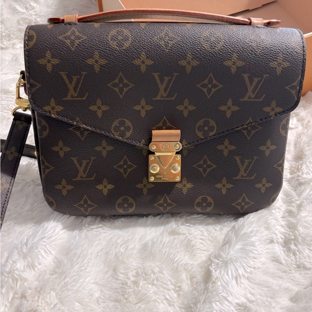 Louis Vuitton Brown and Gold Crossbody Bag
